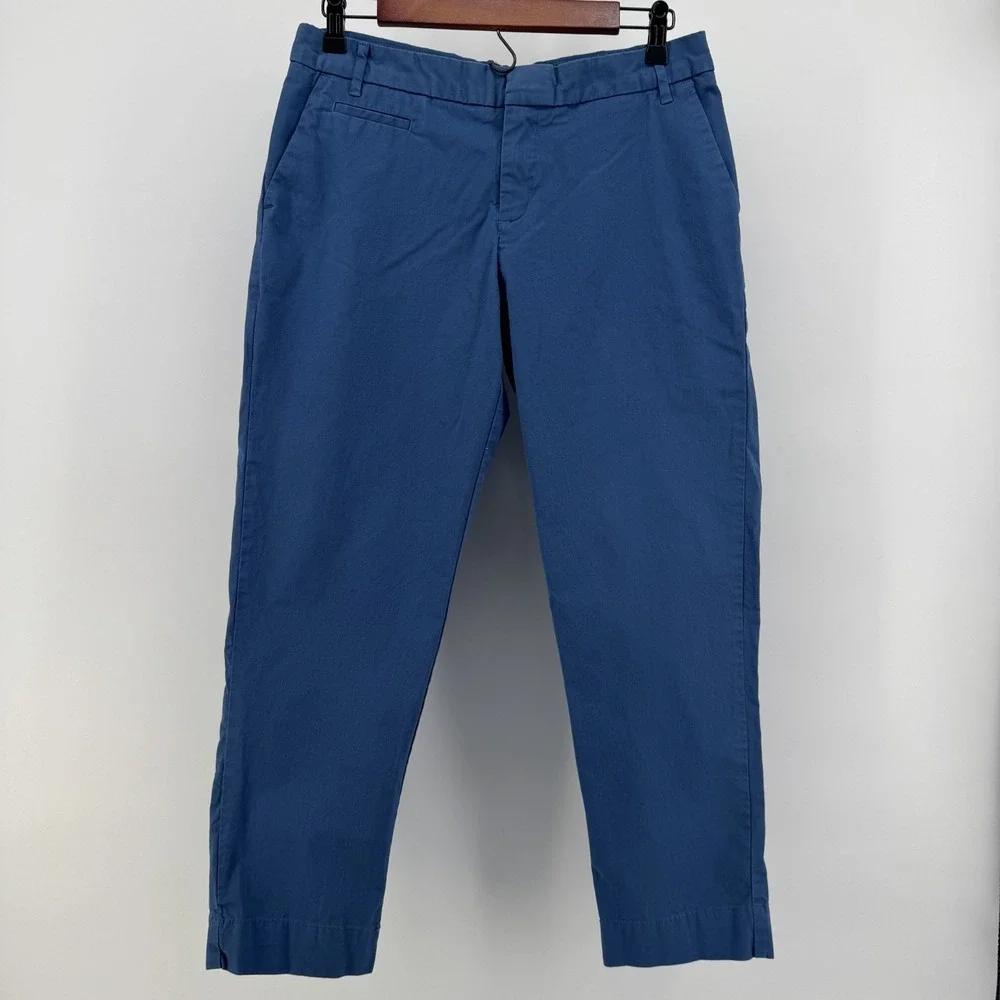 Patagonia Straight Leg Pants Womens 10 Blue Organic Cotton Stretch‎ 55395